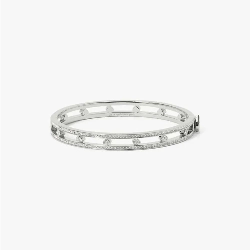 New Kate Spade Cut To The Chase Pave Spade Hinge Bangle NWT MSRP $119
